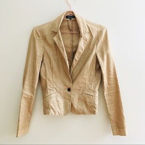 Anthropologie Gold Blazer
